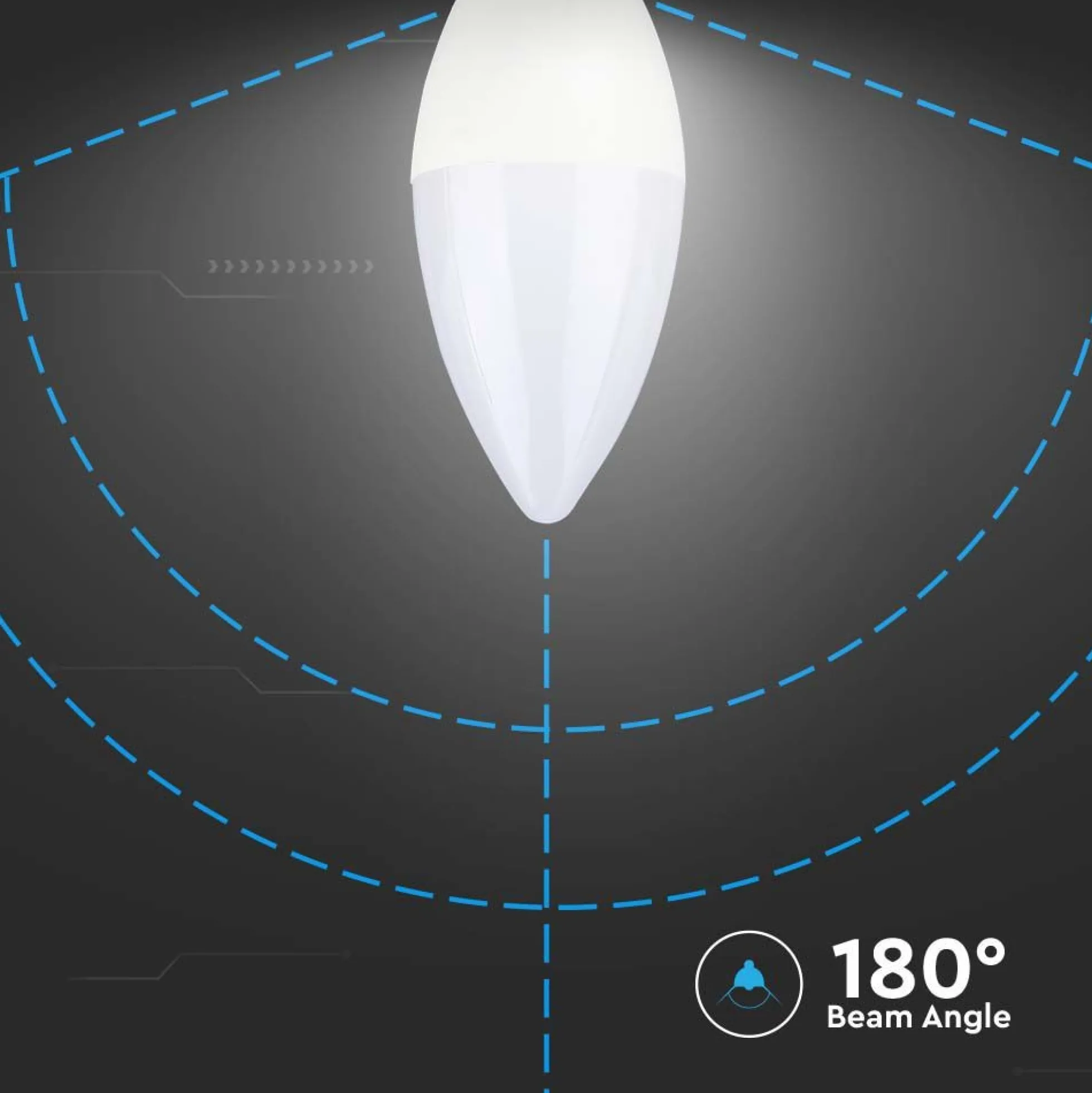 2.9W LED kertepære, E14 fatning, 3000K, 250lm, RA80