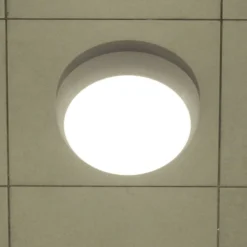 10W LED loftlampe med nødlys, IP65, Samsung LED chip, 3 timers batteritid, Ø32cm, bulkhead - Kulør: Neutral (restsalg)