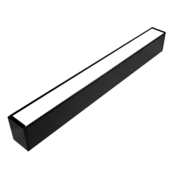 36W LED lysskinne, 120cm, 4320 lumen, Sort, loftlampe til kontor, inkl. wireophæng