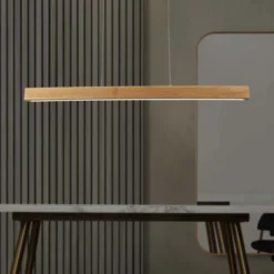 12W LED pendel i træ, 4000K, 80 cm, inkl. lyskilde, neutral - Kulør