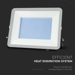 300W LED projektør, Samsung LED chip, arbejdslampe, udendørs, sort hus, neutral kulør - 4000K