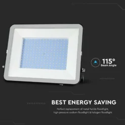 300W LED projektør, Samsung LED chip, arbejdslampe, udendørs, sort hus, neutral kulør - 4000K