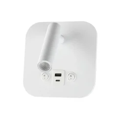 8W LED sengevæglampe med USB/PD opladning, CREE chip, 3000K, hvid, inkl. lyskilde - Kulør: Varm