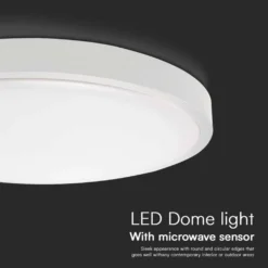 18W LED sensorlampe, IP44, mikrobølge sensor, Samsung LED chip, 4000K, ikke dæmpbar, inkl. lyskilde