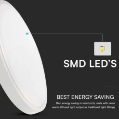 18W LED sensorlampe, Samsung LED chip, mikrobølge sensor, PVC lamineret aluminium, IP44, 6500K