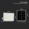 240W LED Solar projektør med 4000K lysfarve, 20000 mAh batteri, 3 meter kabel, smart IR fjernbetjening og hurtig opladning - hvid