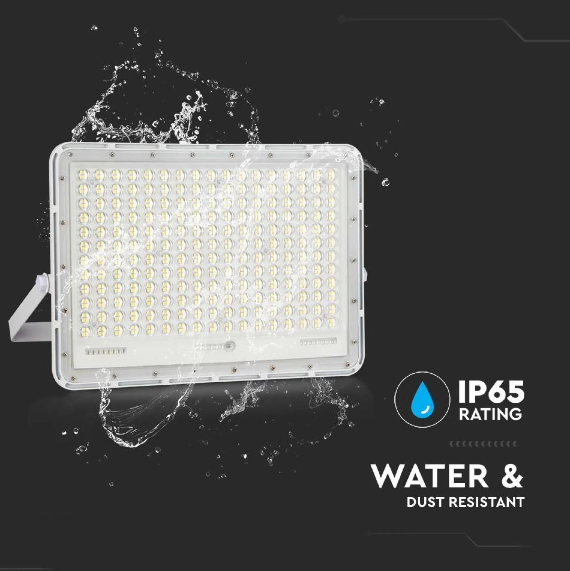 240W LED Solar projektør med 4000K lysfarve, 20000 mAh batteri, 3 meter kabel, smart IR fjernbetjening og hurtig opladning - hvid