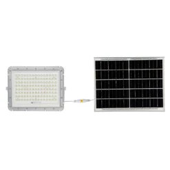 180W LED solcelle projektør, 4000K, IP65, 1800 lumen, 120° spredning, hvid