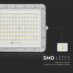 180W LED solcelle projektør, 4000K, IP65, 1800 lumen, 120° spredning, hvid