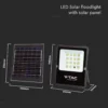 200W LED solcelle projektør med sensor, 1600lm, IP65, inkl. fjernbetjening, kold hvid - Kulør : Kold