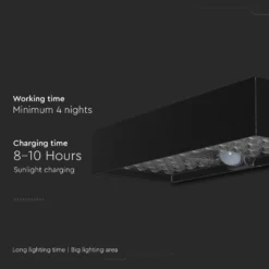 6W LED solcelle væglampe med sensor, 900lm, IP65, sort, 4000K, inkl. batteri - Kulør : Neutral