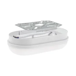 8W LED Technic væglampe, IP54, IK10, oval, hvid, inkl. lyskilde, 4000K
