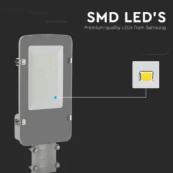 30W LED vejlygte med Samsung chip, 4000K, grå, 3000lm, RA80, IP65