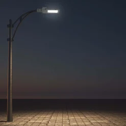 30W LED vejlygte med Samsung chip, 4000K, grå, 3000lm, RA80, IP65