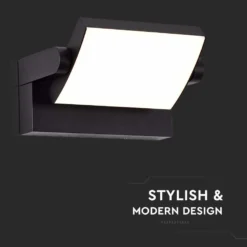 17W LED væglampe - IP65, sort, aluminium - Kulør : Varm