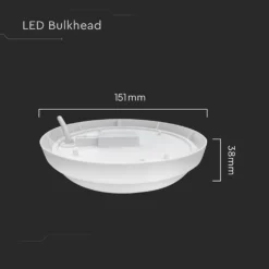 12W LED væglampe, 6500K, kold kulør
