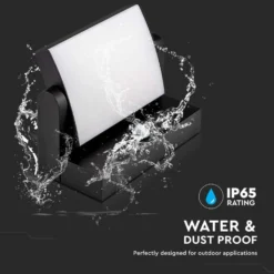 17W LED væglampe med PIR sensor, IP65, sort, 4000K, 2520 lumen - Kulør: Neutral