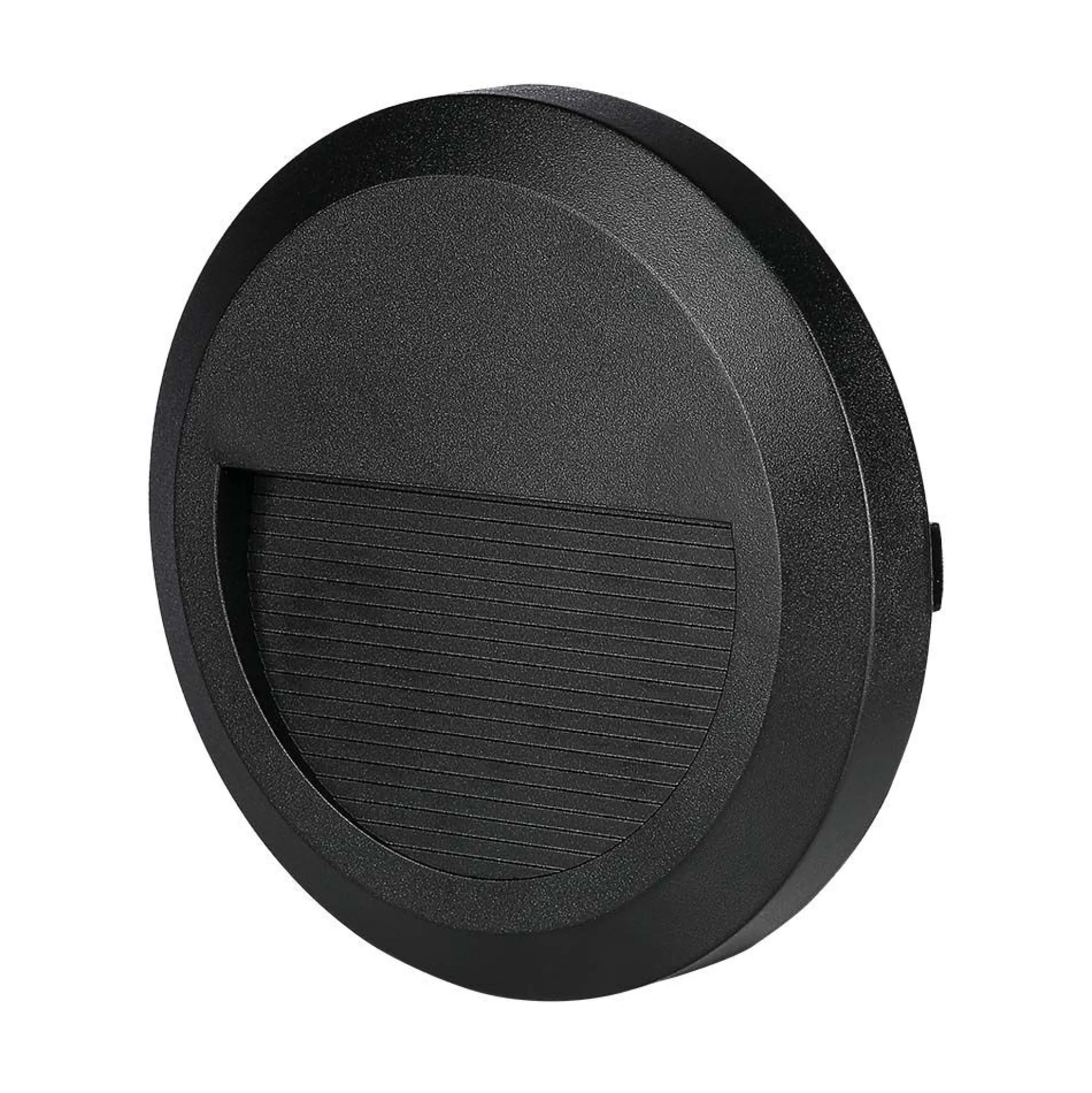 2W LED væglampe til trapper, rund, sort, 4000K, 80 lumen, Ø15 cm, til indendørs og udendørs brug