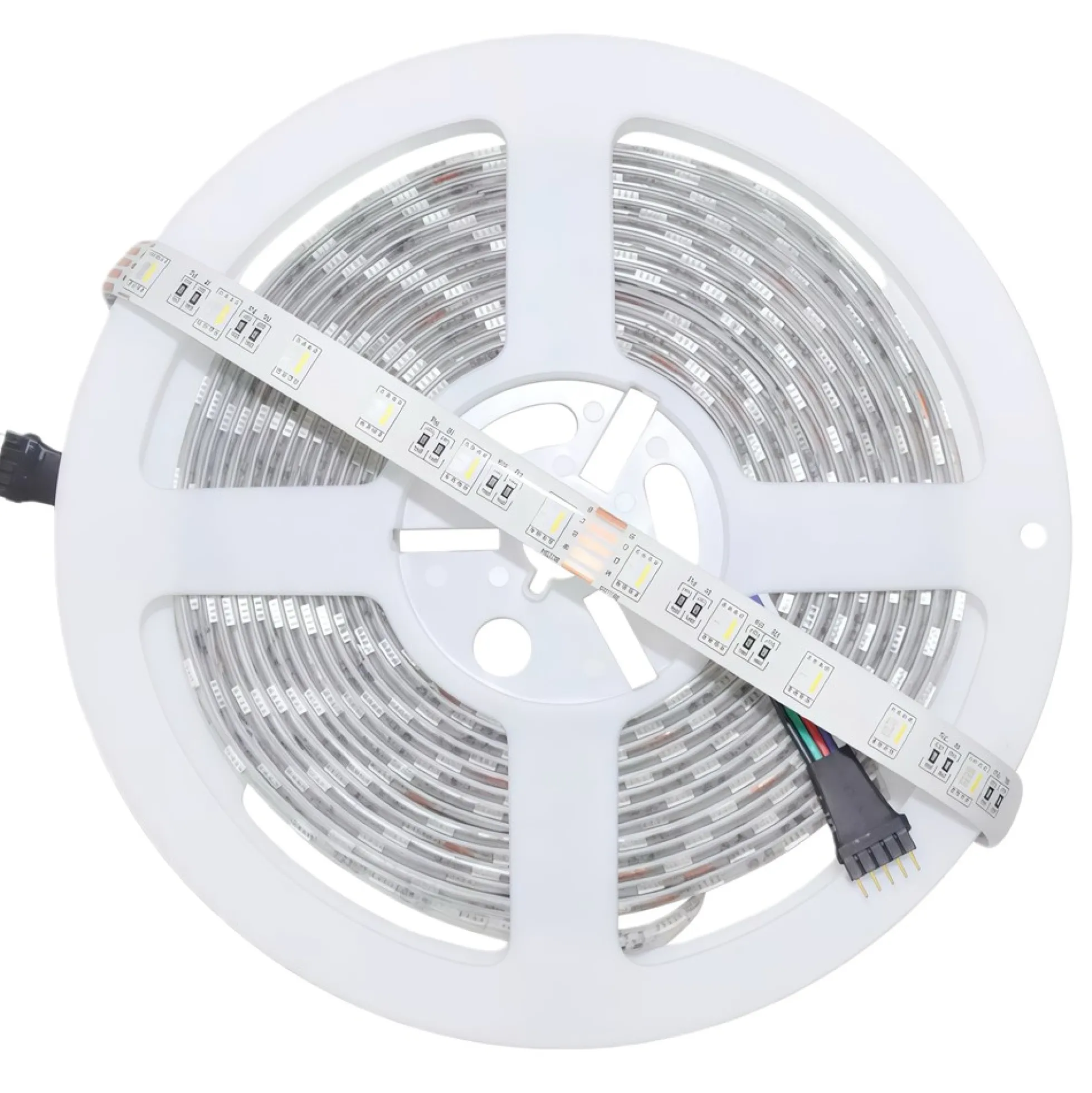 12W/m RGB+WW LED strip, 5 meter, IP65, 60 LED pr. meter, 24V