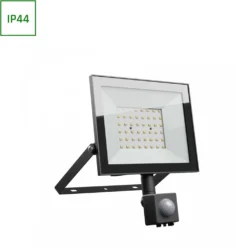 50W projektør med sensor, IP44, sort, arbejdslampe, Ikke dæmpbar,