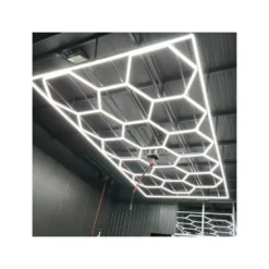 591W RA95 Hexagon LED 14 felter + ramme komplet sæt, Inkl. strømtilslutning, Ikke dæmpbar, 4000K