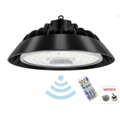 150W Sensor high bay Intelligent2, 150 lm/W, indbygget lys- og bevægelsessensor, 4000K, 120° spredning, IP65 - Aluminium