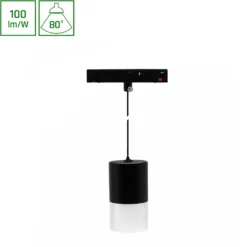 6W SHIFT BASIC Hangit armatur ophængt, Sort, 55x95mm (110cm ledning), Ikke dæmpbar, 3000K