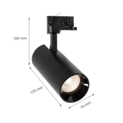 25W skinnespot, 230V, 2600lm, RA80, 36/60 grader spredning