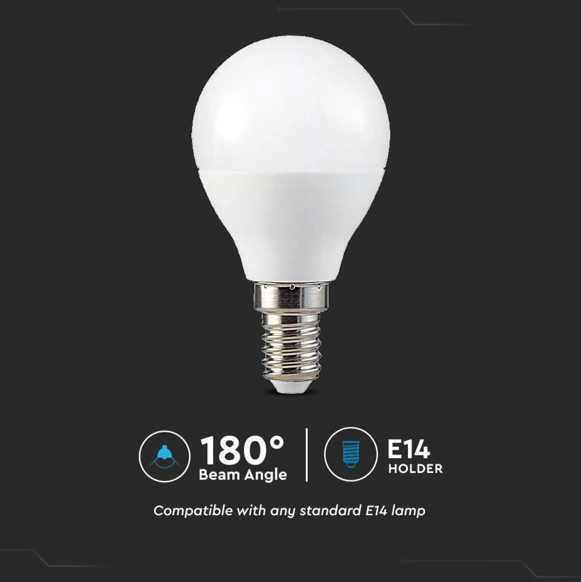 4,8W Smart LED pære E14 RGB+3000K dæmpbar med RF kontrol - 470lm RA80