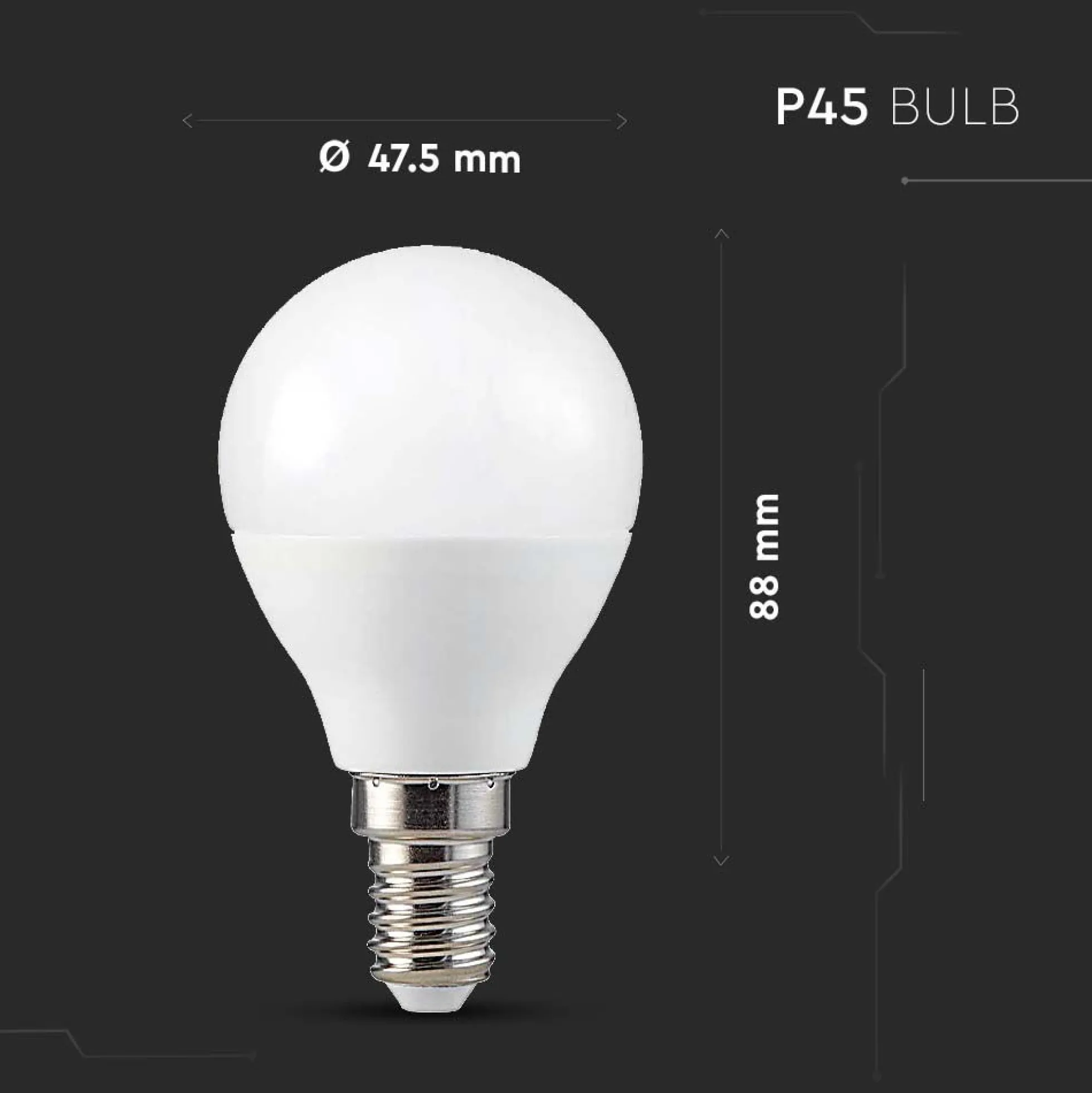4,8W Smart LED pære E14 RGB+3000K dæmpbar med RF kontrol - 470lm RA80