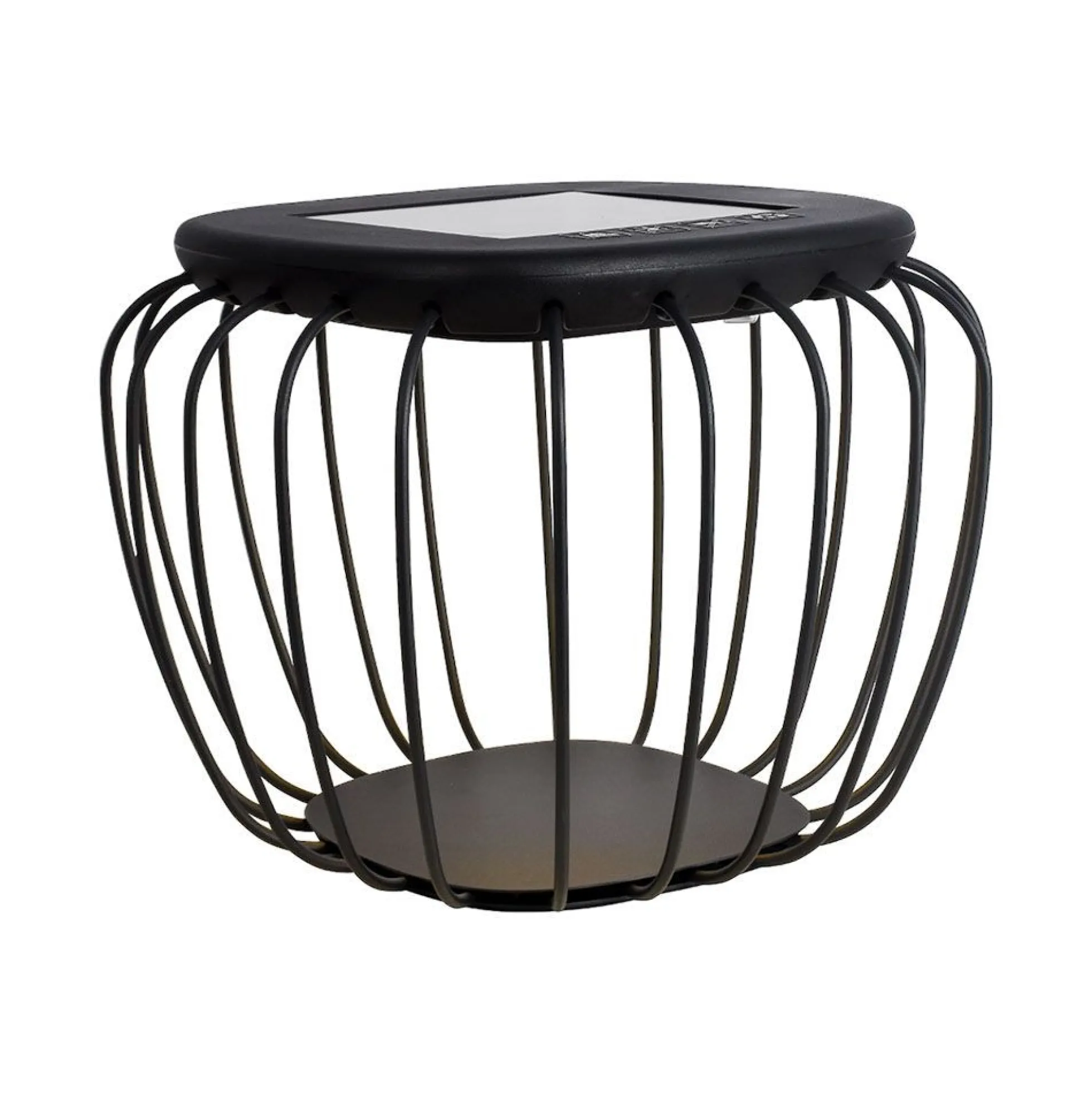 1W Solara designer have/bordlampe - Solcelle, IP44, sort, lantern-formet, 3000K+6000K, inkl. lyskilde - CCT (Varm til Kold Hvid)
