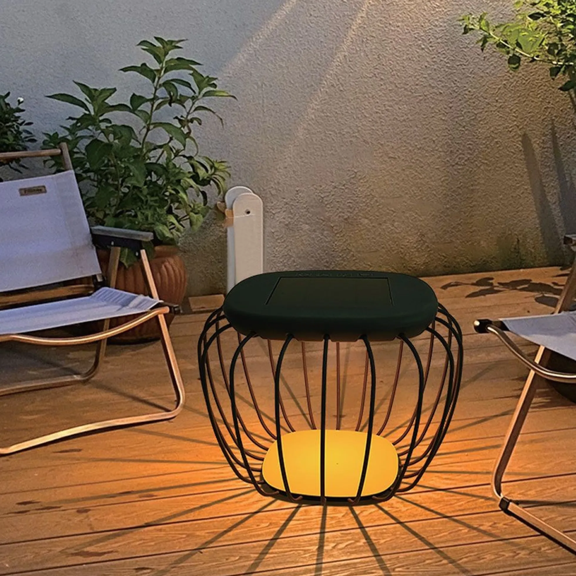 1W Solara designer have/bordlampe, solcelle, IP44, 120lm, 3000K+6000K, grå, lanterneformet - Kulør: CCT (Varm til Kold Hvid) - Kulør: CCT (Varm til Kold Hvid)