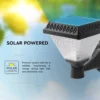 0,8W Solara LED væglampe med solcelle og fjernbetjening, CCT, IP44, sort, inkl. sensor, 3-i-1 kulør