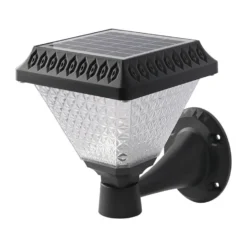 0,8W Solara LED væglampe med solcelle og fjernbetjening, CCT, IP44, sort, inkl. sensor, 3-i-1 kulør