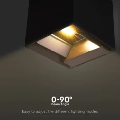 9W Solara sort LED væglampe med sensor, IP65, 3-i-1 CCT, 800lm, PIR sensor