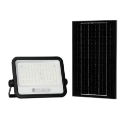 10W solcelle LED projektør, 1700lm, IP65, med solcelle og sensor