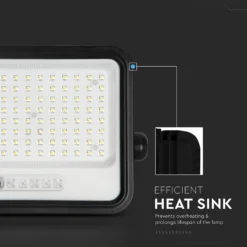 10W solcelle LED projektør, 1700lm, IP65, med solcelle og sensor