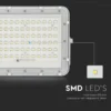 120W solcelle LED projektør med 15W panel, 1200lm, IP65, 4000K, inkl. fjernbetjening og 3m kabel - Neutral