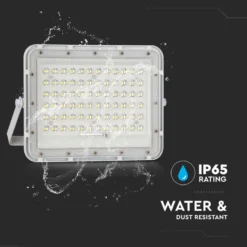 120W solcelle LED projektør med 15W panel, 1200lm, IP65, 4000K, inkl. fjernbetjening og 3m kabel - Neutral