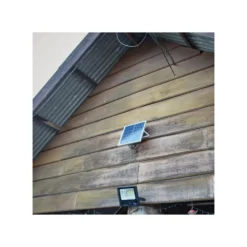 40W solcelle projektør LED, IP65, sort, inkl. solcelle og fjernbetjening, neutral kulør