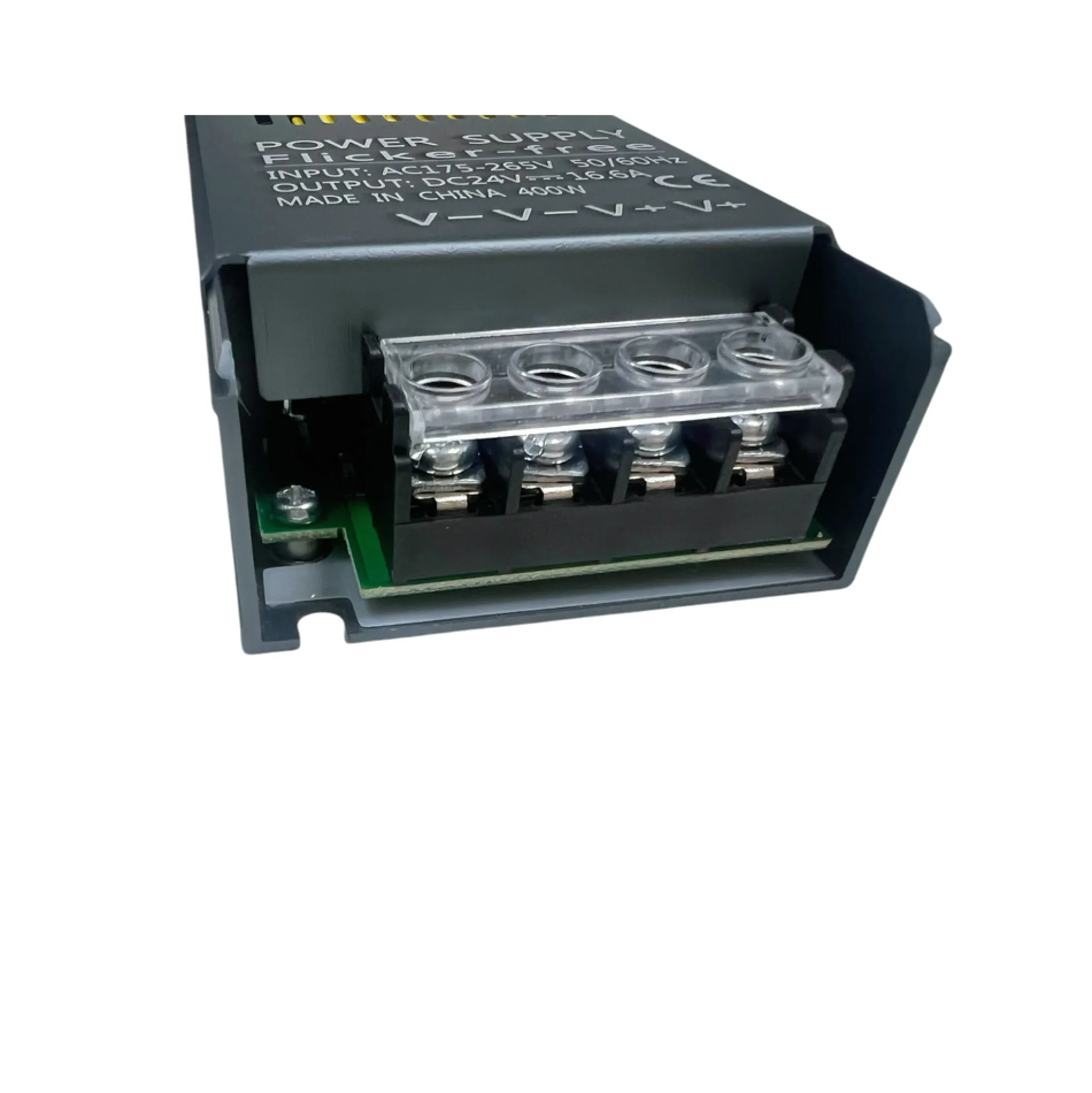 400W / 24V DC strømforsyning, 16.6A, IP20, Flicker free