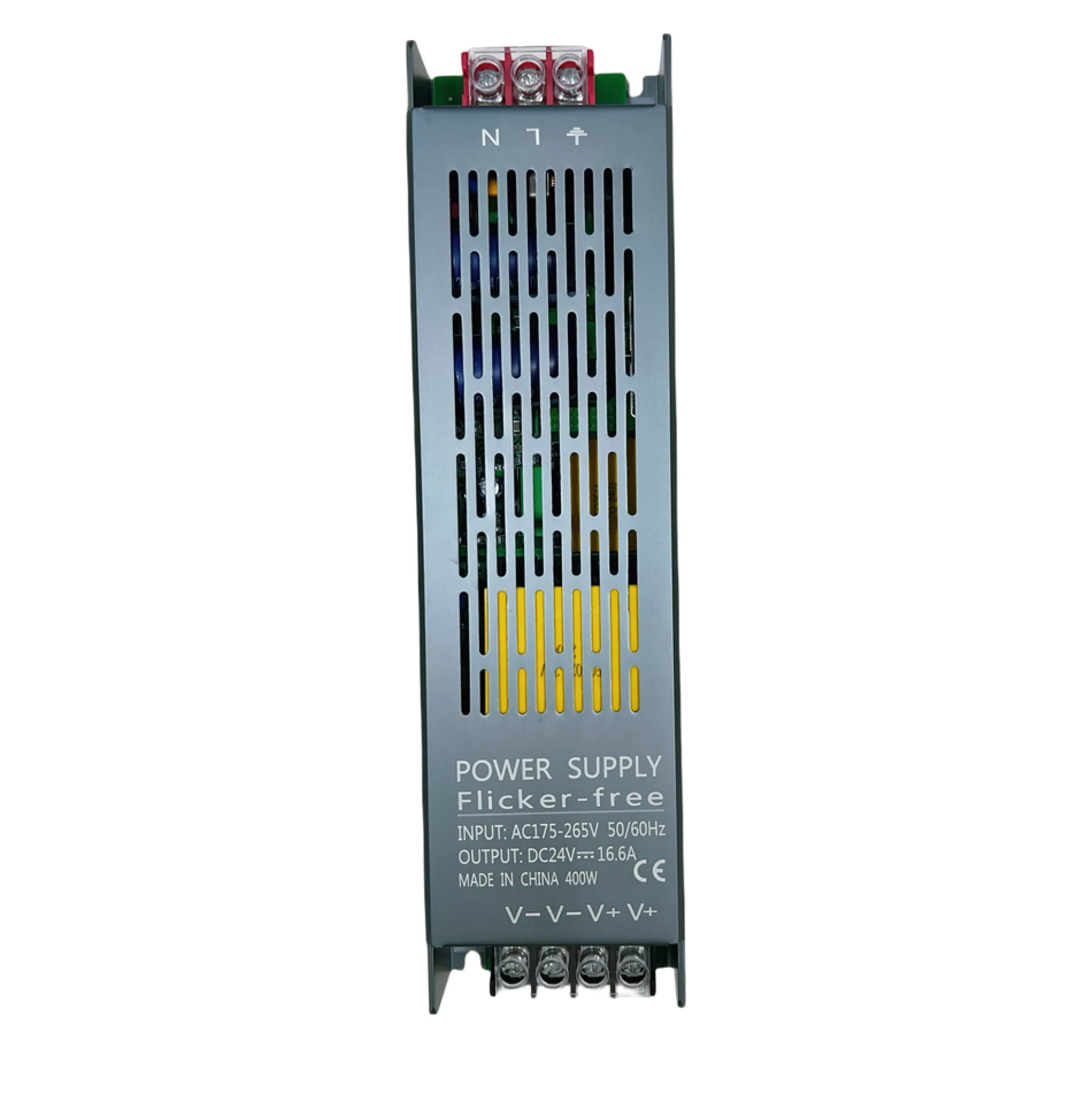 400W / 24V DC strømforsyning, 16.6A, IP20, Flicker free