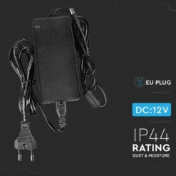 60W / 12V DC strømforsyning til LED strips, 5A, IP44 vådrum