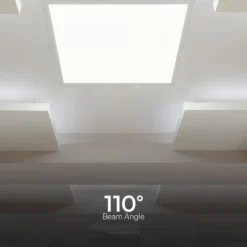 60x60 bagbelyst LED panel, 36W, ikke dæmpbar, Aluminium+PC, 6500K (udgået)