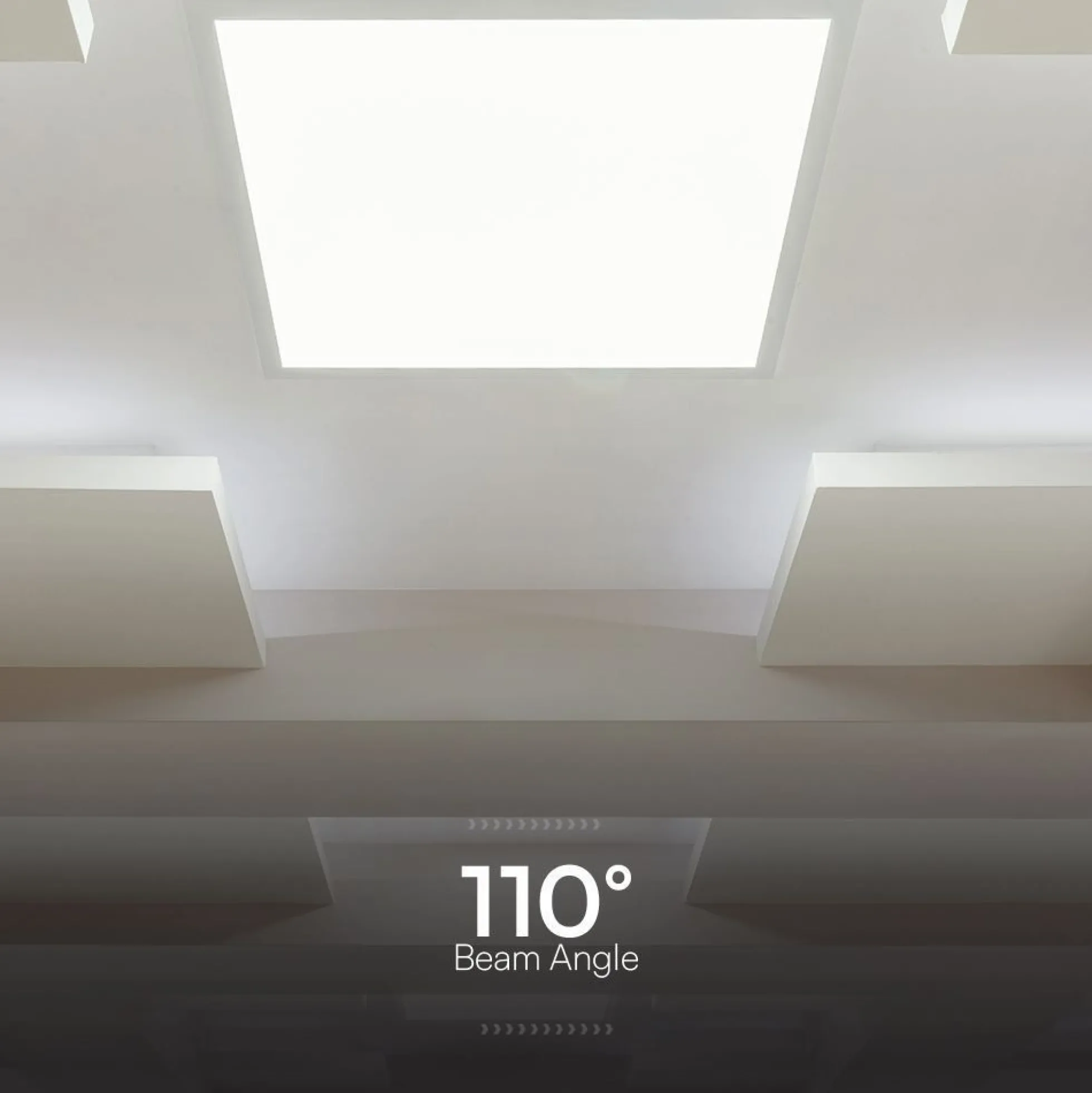60x60 bagbelyst LED panel, 36W, ikke dæmpbar, Aluminium+PC, 6500K (udgået)