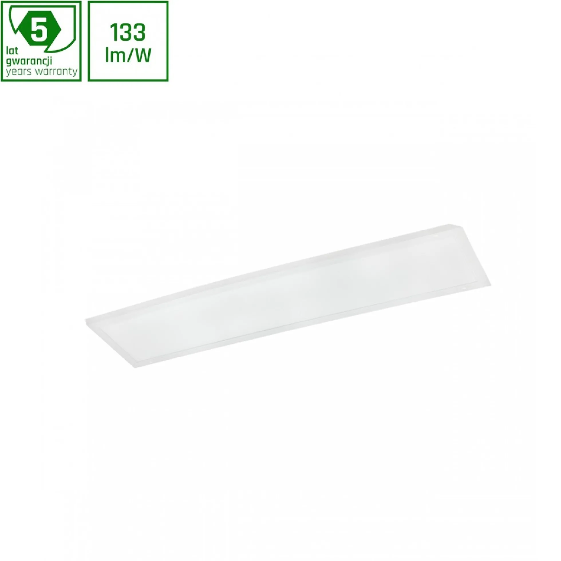30x120cm LED panel, 40W, 4800lm, hvid kant, Algine, 4000K