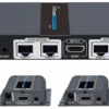 1X4 HDMI Forlænger Splitter over CAT6/6a/7 40m med IR pass-back