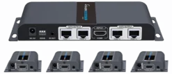 1X4 HDMI Forlænger Splitter over CAT6/6a/7 40m med IR pass-back