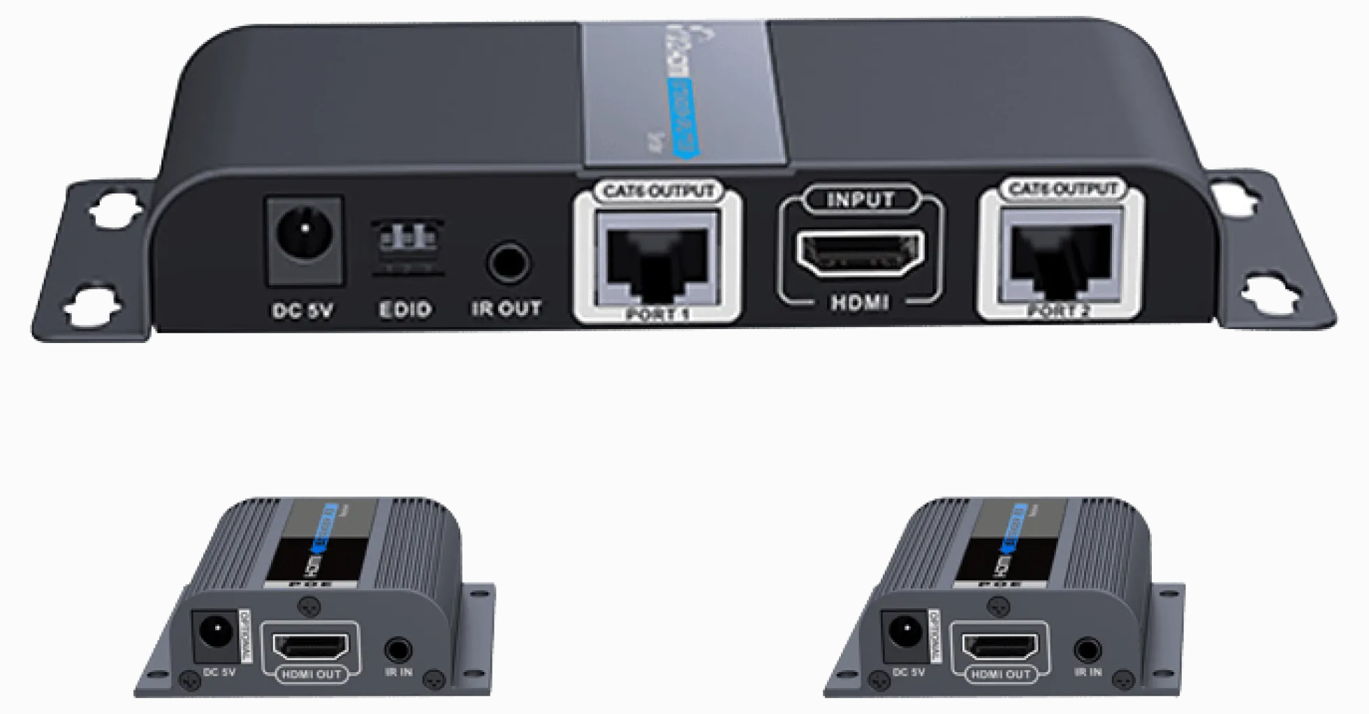 1X2 HDMI Forlænger Splitter over CAT6/6a/7 40m med IR pass-back