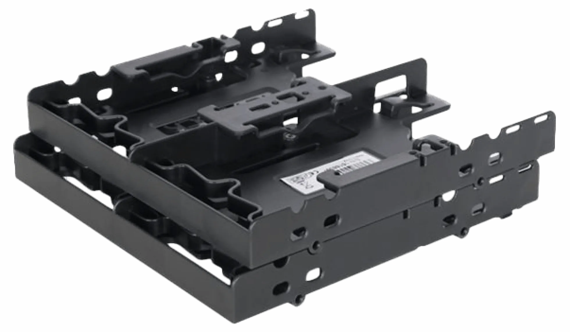 4x 2.5" i 1x 5.25" internt beslag, sort